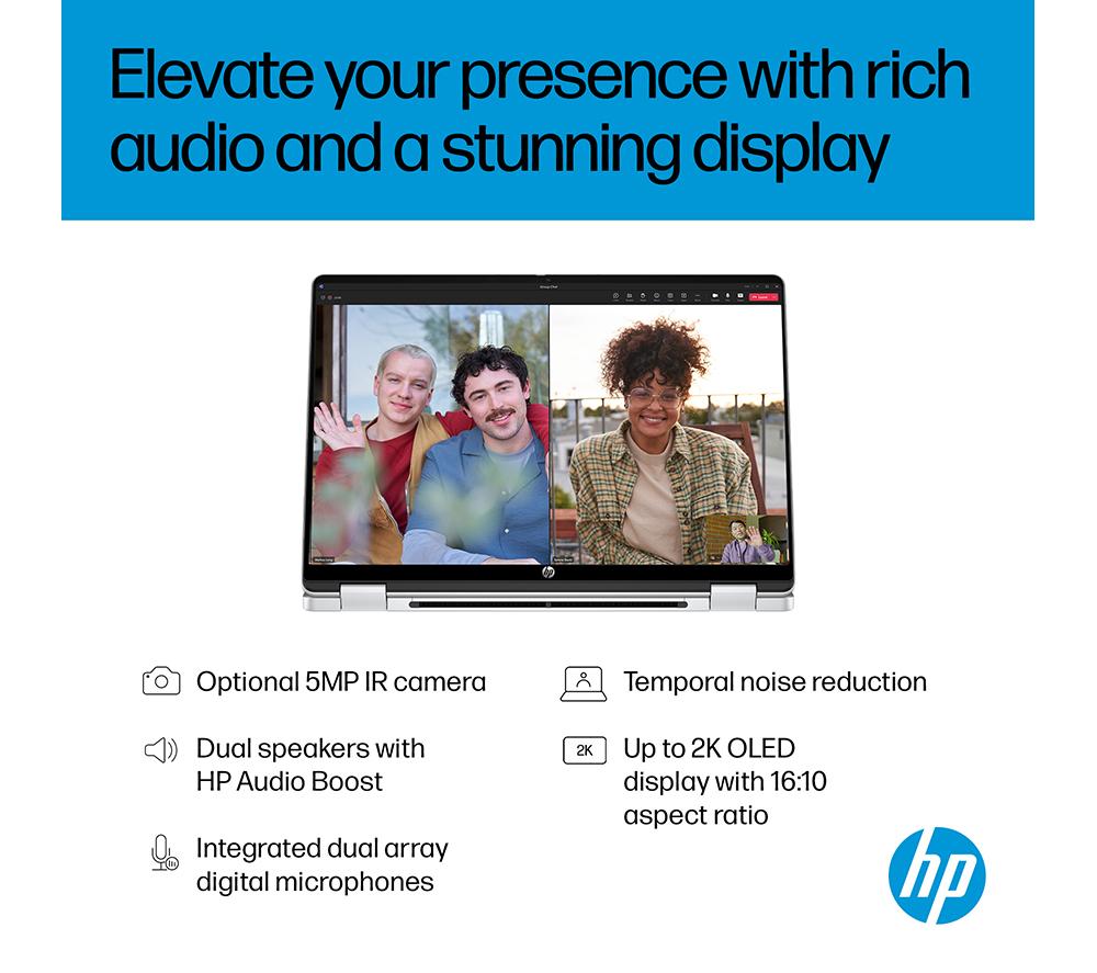 HP OmniBook 5 Flip portátil 2 en 1 de 14" - Intel® Core™ i3, SSD de 512 GB, plateado
