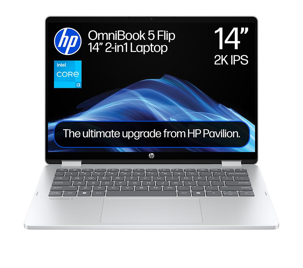 HP OmniBook 5 Flip portátil 2 en 1 de 14" - Intel® Core™ i3, SSD de 512 GB, plateado