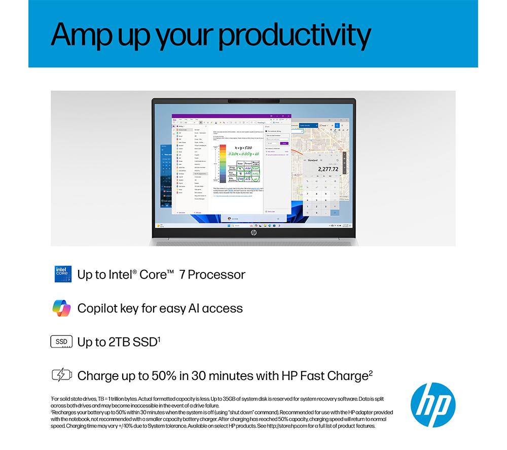 Portátil HP OmniBook 5 de 16" - Intel® Core™ i3, SSD de 512 GB, Plateado