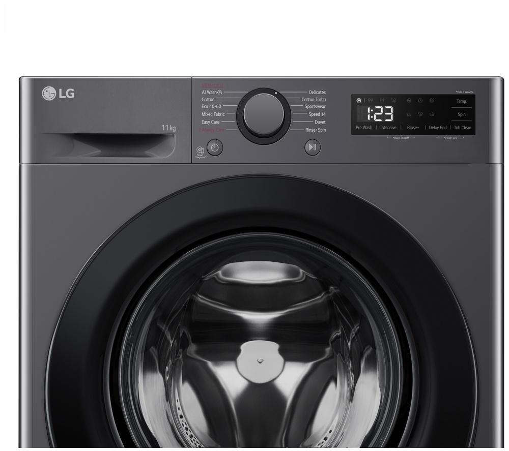 LG Serie 4 AI Direct Drive F4Y511GBLN1 Lavadora de 11 kg y 1400 rpm - Gris pizarra