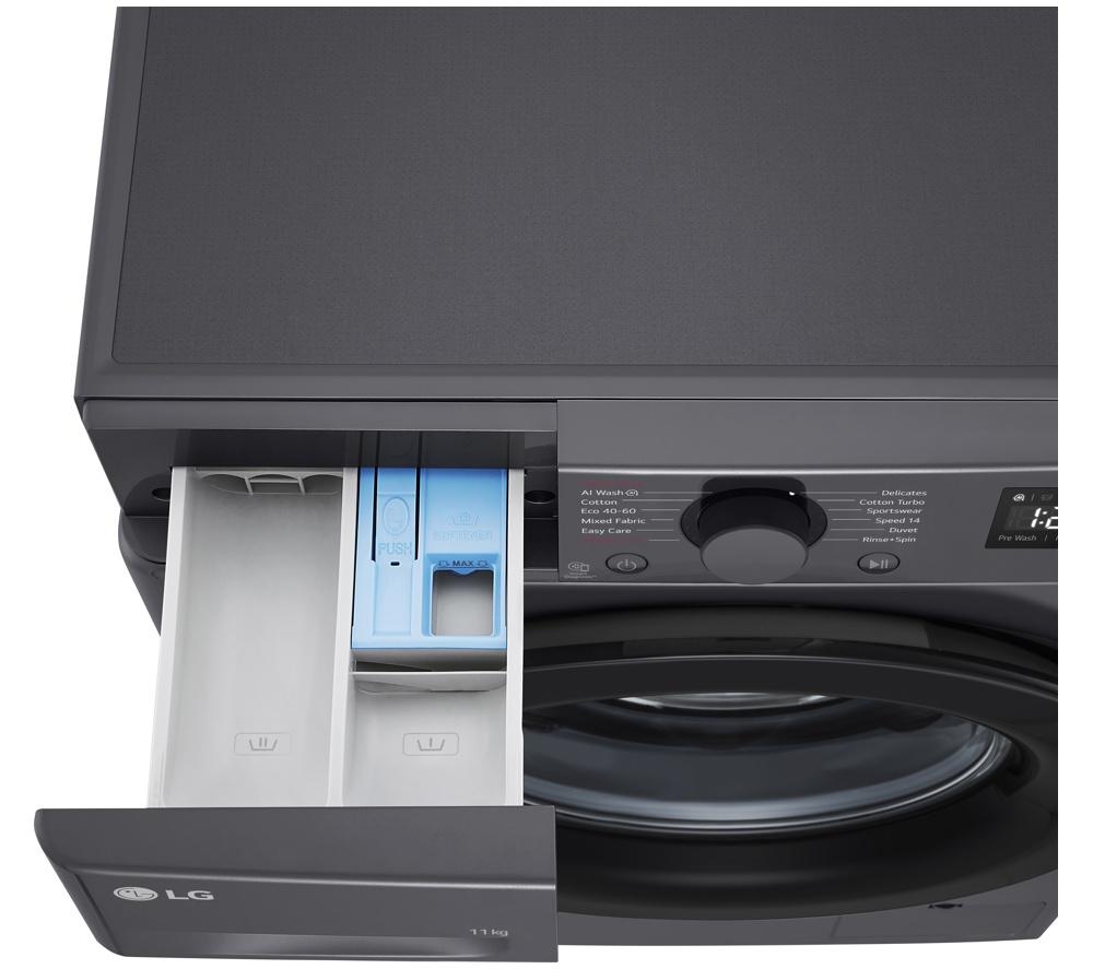 LG Serie 4 AI Direct Drive F4Y511GBLN1 Lavadora de 11 kg y 1400 rpm - Gris pizarra