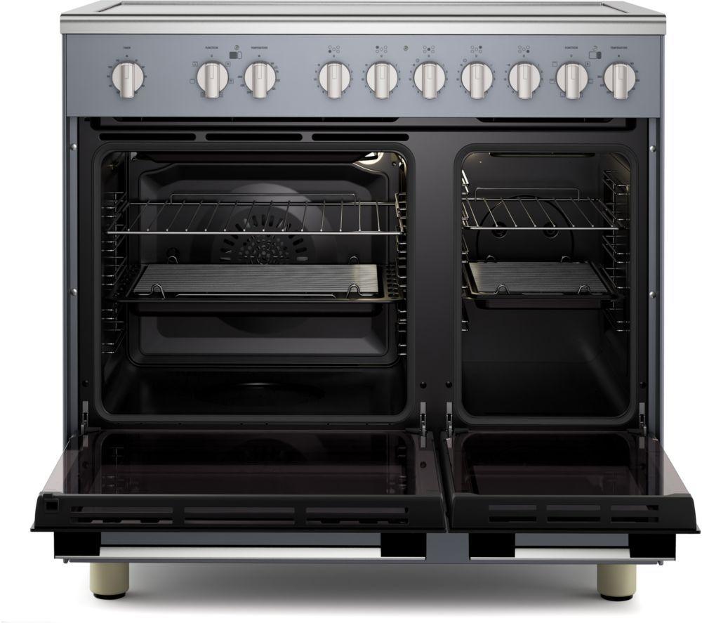 KENWOOD CK602C-SL Cocina eléctrica de vitrocerámica de 90 cm - Gris pizarra y cromo
