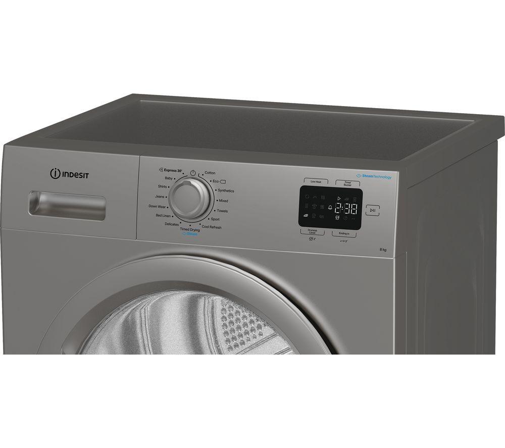 INDESIT C YSD 82D SS UK 8 kg Heat Pump Tumble Dryer - Silver
