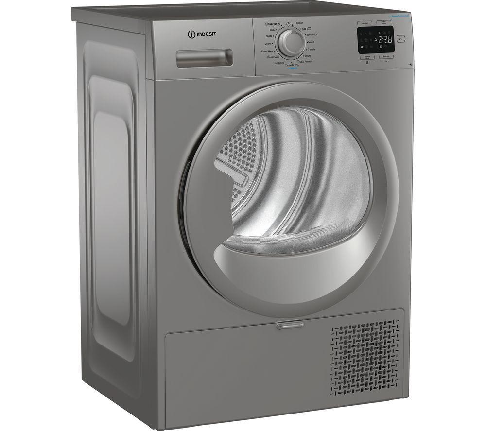 INDESIT C YSD 82D SS UK 8 kg Heat Pump Tumble Dryer - Silver