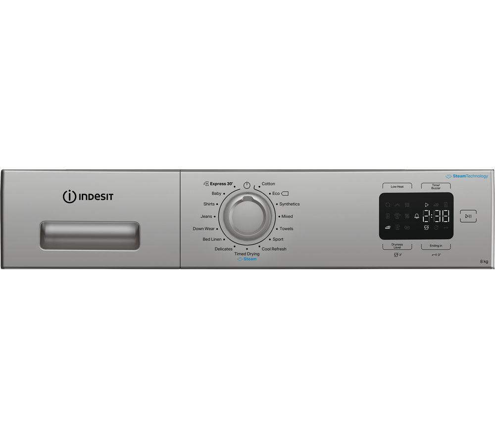 INDESIT C YSD 82D SS UK Secadora de bomba de calor de 8 kg - Plata