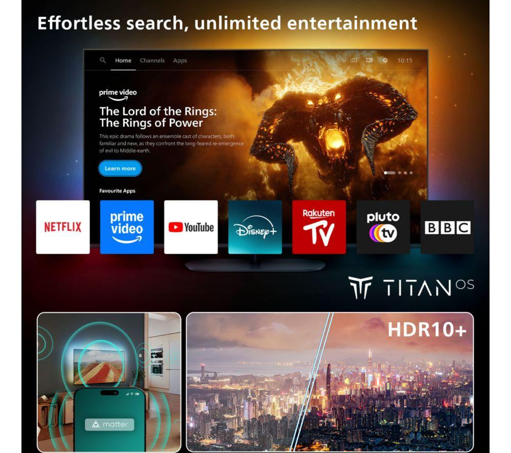PHILIPS Ambilight 55PUS8000/05 55 Zoll Smart 4K Ultra HD HDR LED-Fernseher