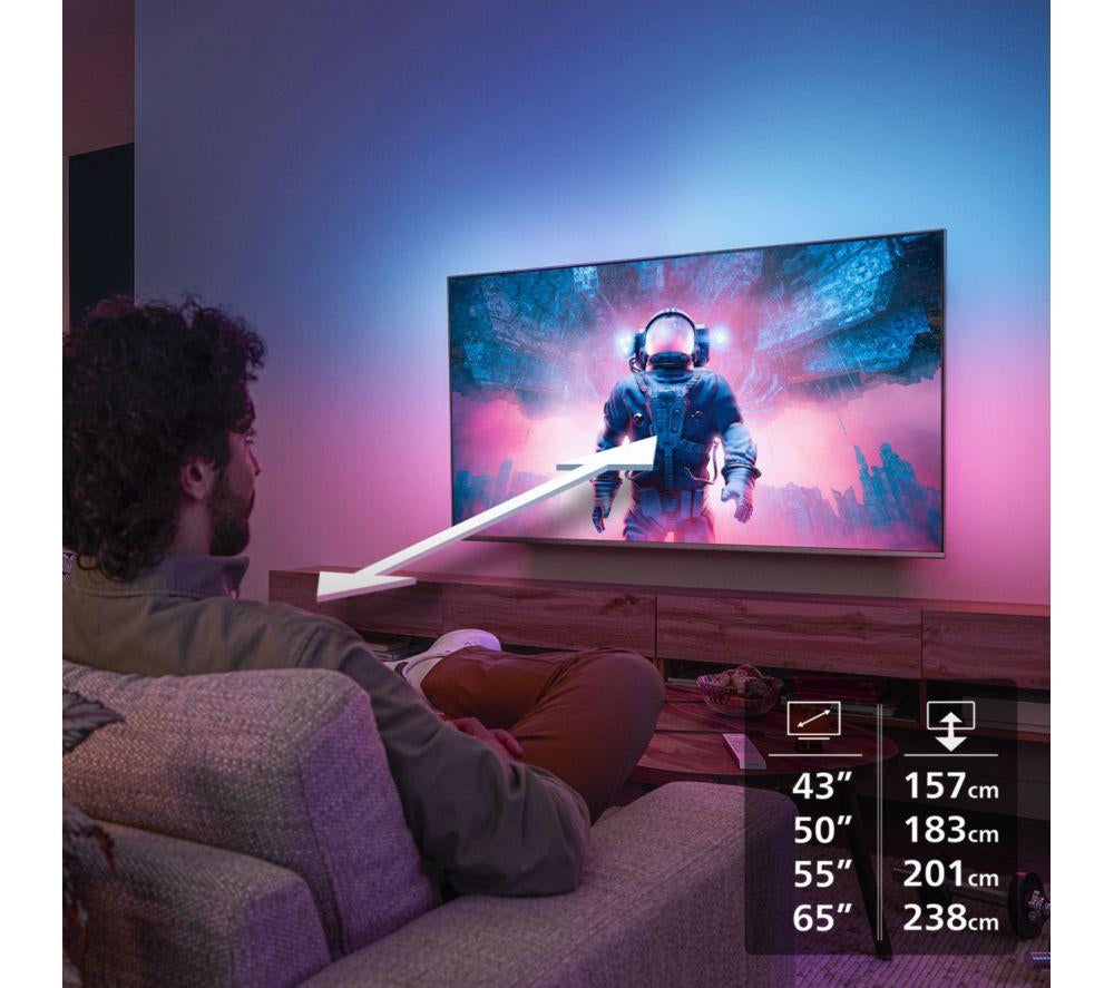 PHILIPS Ambilight 55PUS8000/05 55 Zoll Smart 4K Ultra HD HDR LED-Fernseher