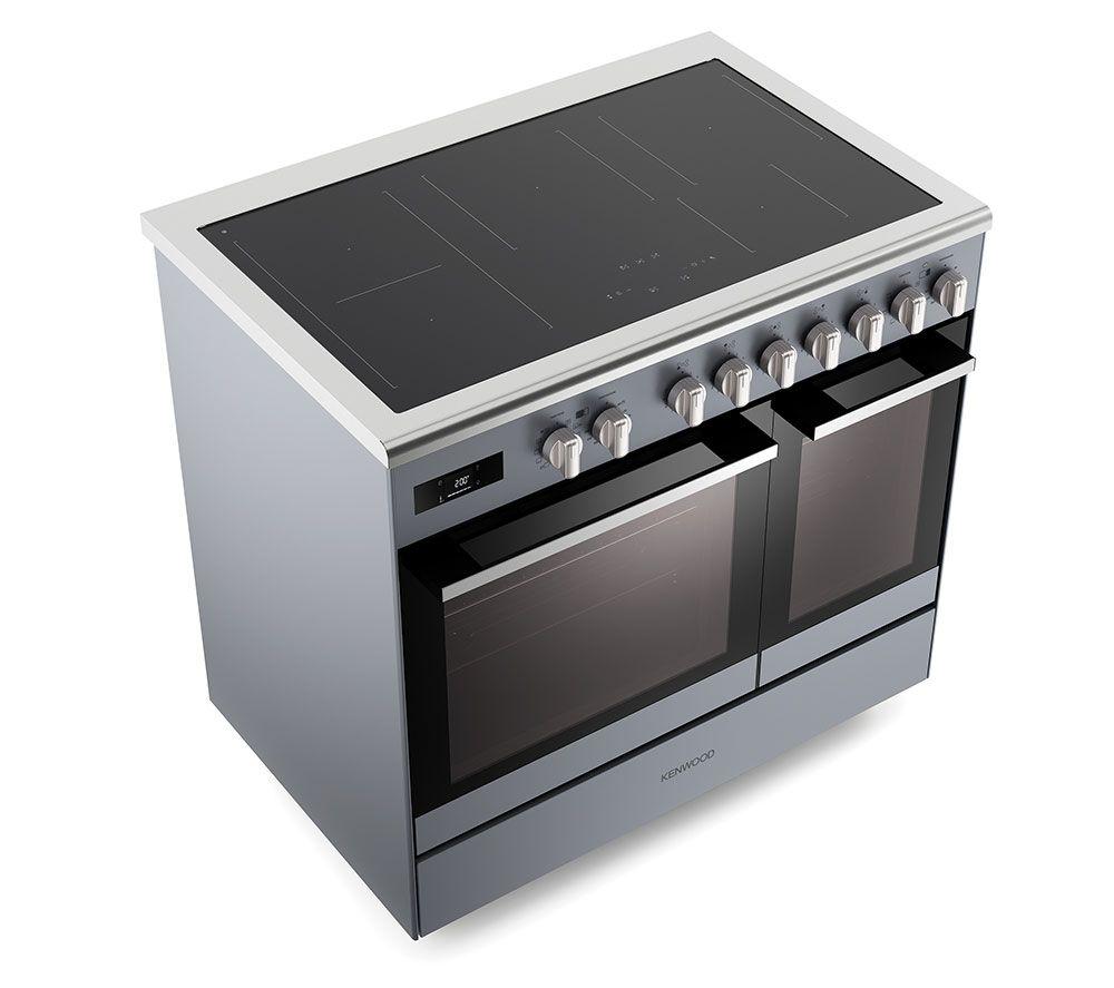 KENWOOD CK603IND-SL 90 cm Elektro-Induktionsherd – Schiefergrau & Chrom