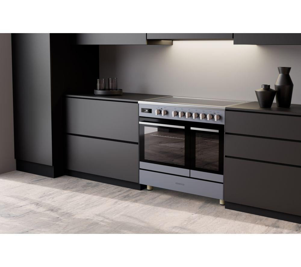 KENWOOD CK603IND-SL 90 cm Elektro-Induktionsherd – Schiefergrau & Chrom