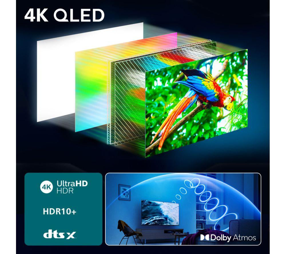 PHILIPS 50PUS7800/12 50" Smart 4K Ultra HD HDR QLED TV