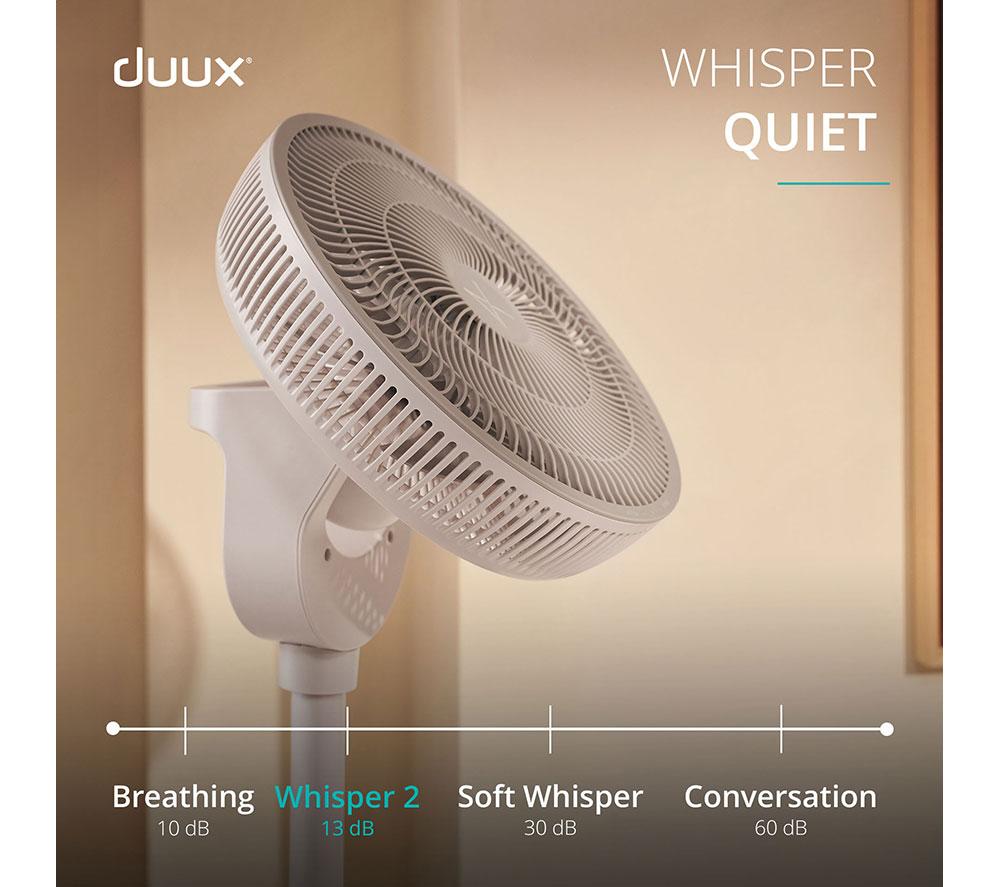 DUUX Whisper 2 13.4" Pedestal Fan - White