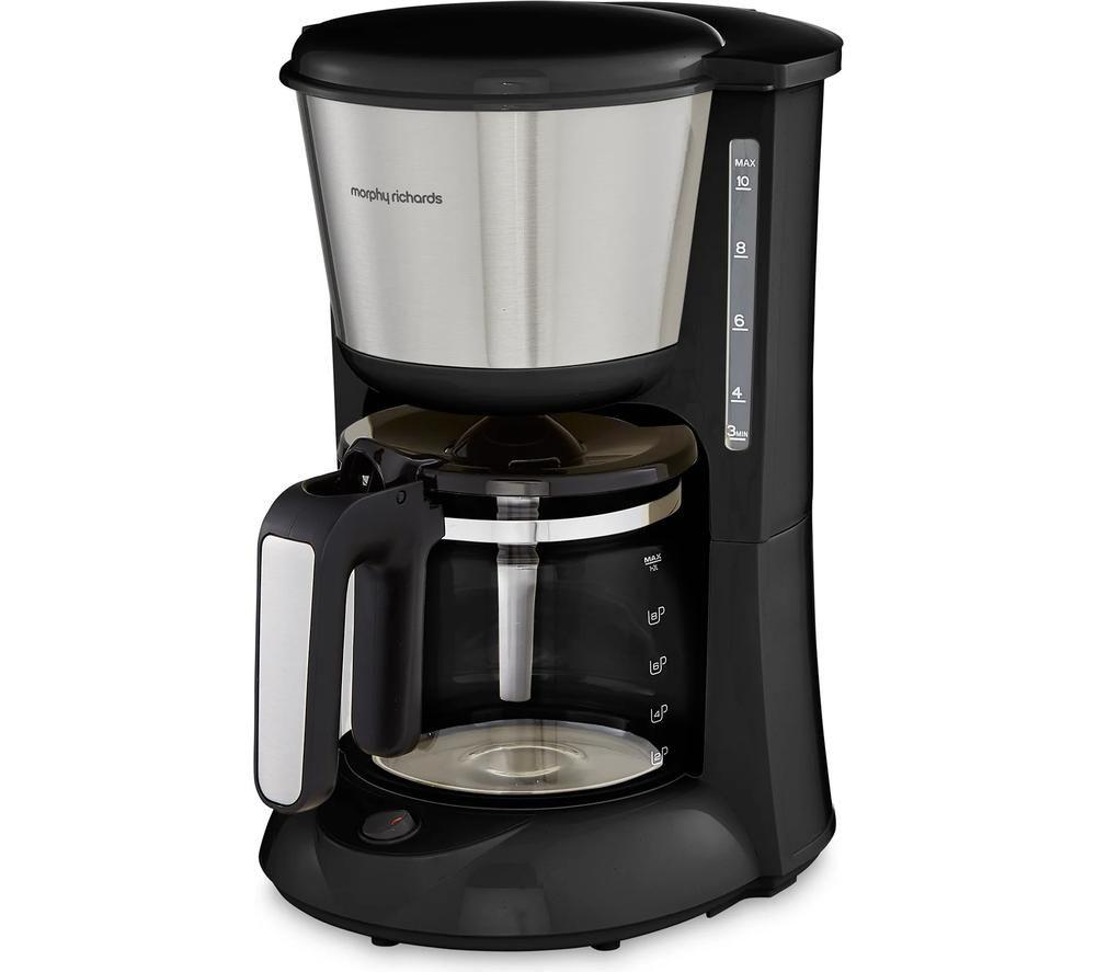 MORPHY RICHARDS Equip 162501 Filter Coffee Machine - Black & Silver