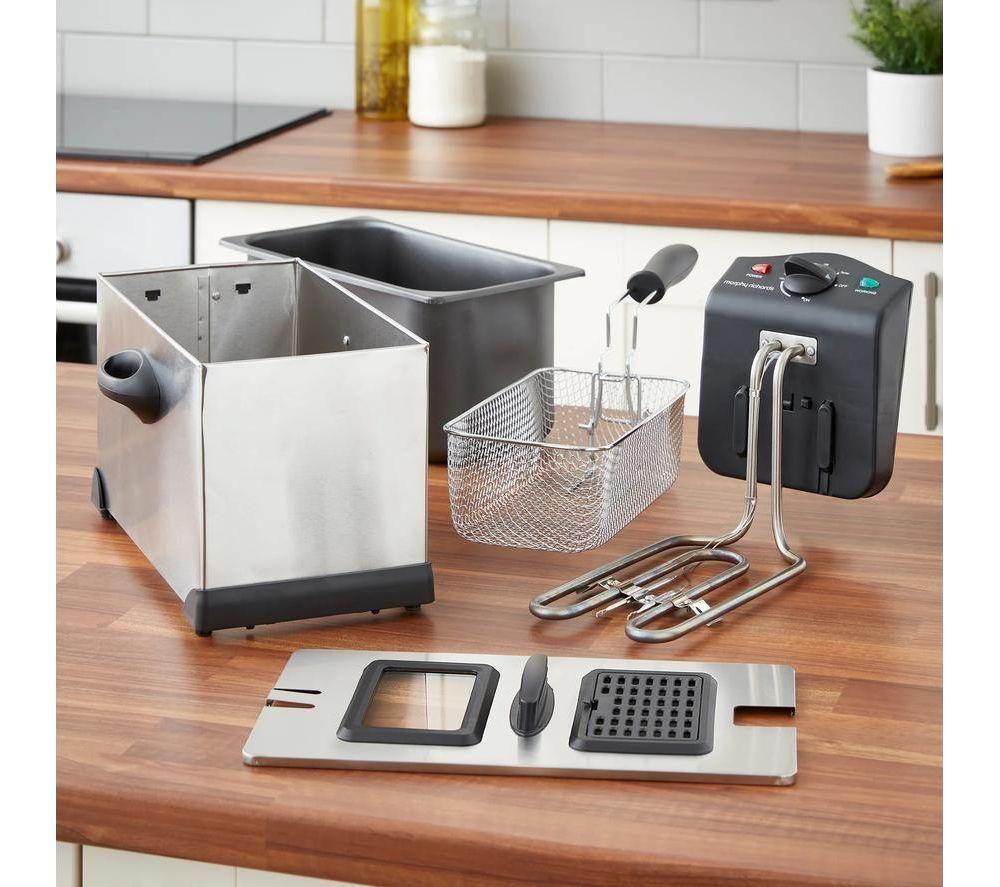 MORPHY RICHARDS Clear View 482000 Deep Fryer - Silver & Black