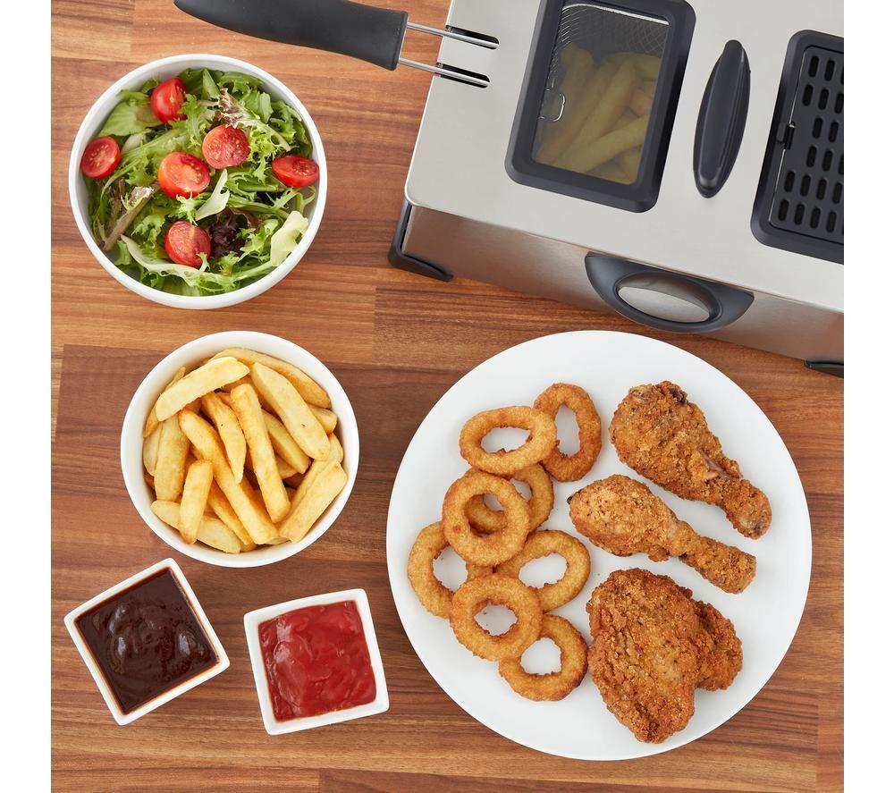 MORPHY RICHARDS Clear View 482000 Deep Fryer - Silver & Black