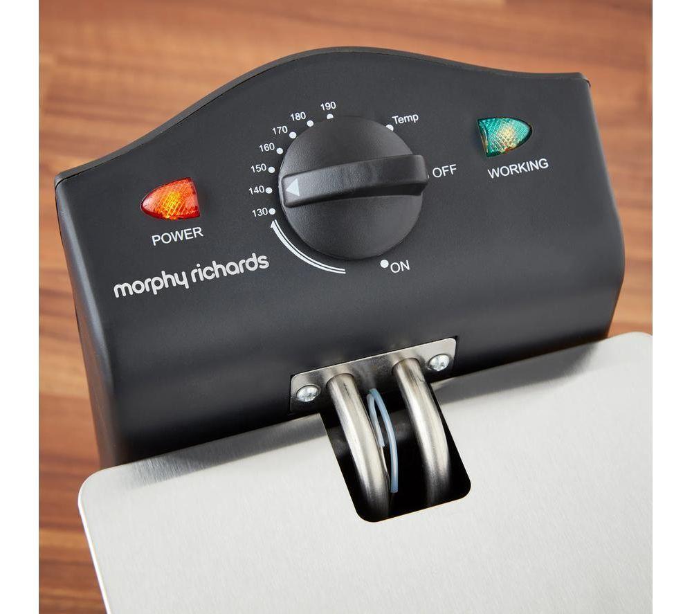 MORPHY RICHARDS Clear View 482000 Deep Fryer - Silver & Black