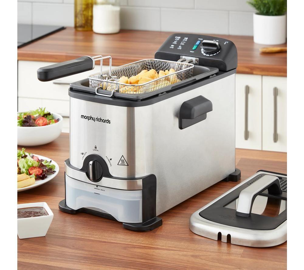 Freidora MORPHY RICHARDS Filter Pro 482001 - Negro y plateado