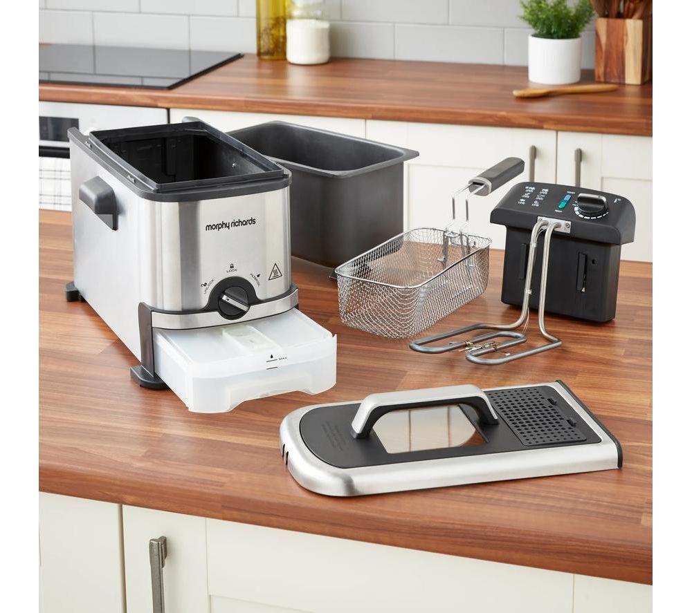 Freidora MORPHY RICHARDS Filter Pro 482001 - Negro y plateado