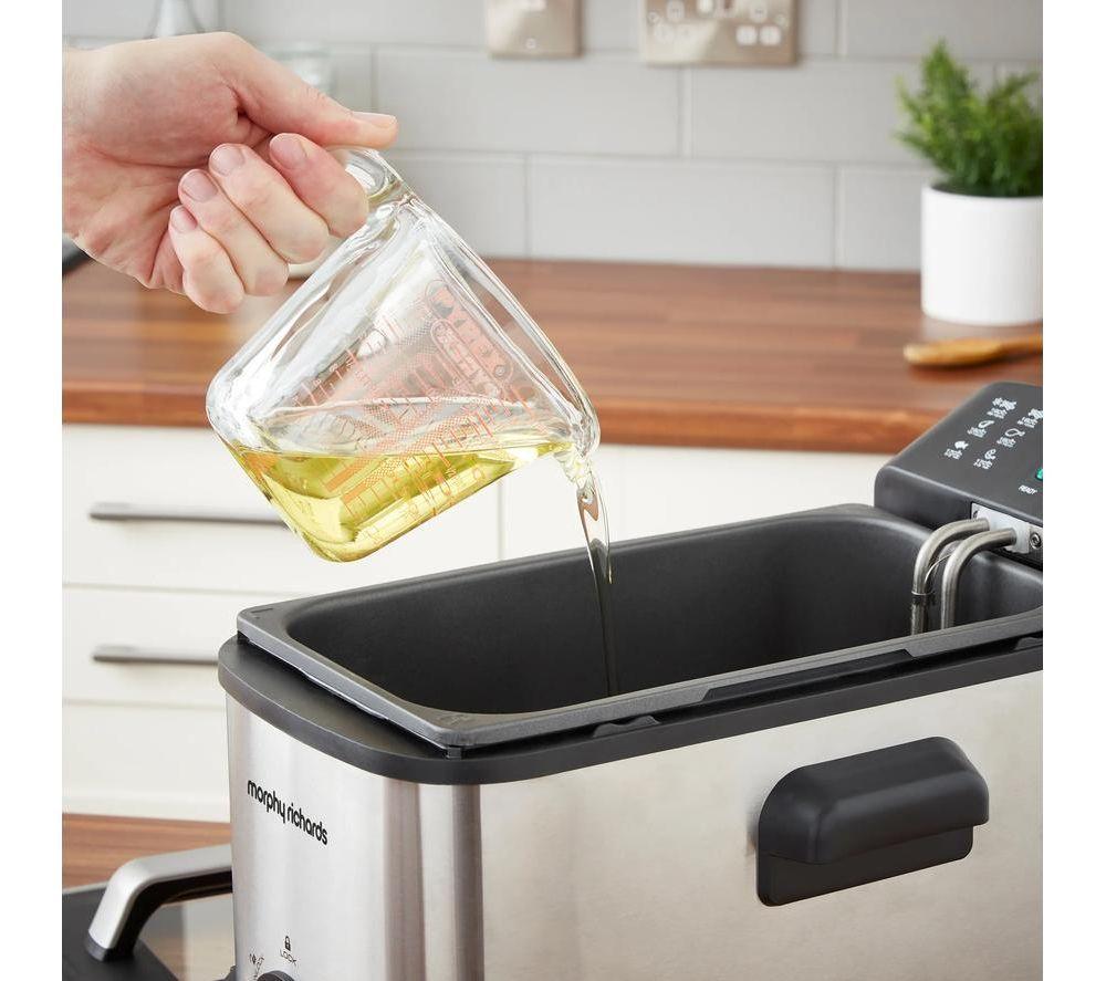 Freidora MORPHY RICHARDS Filter Pro 482001 - Negro y plateado