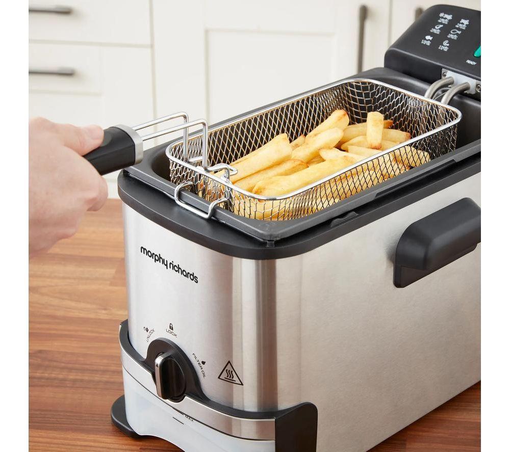 Freidora MORPHY RICHARDS Filter Pro 482001 - Negro y plateado