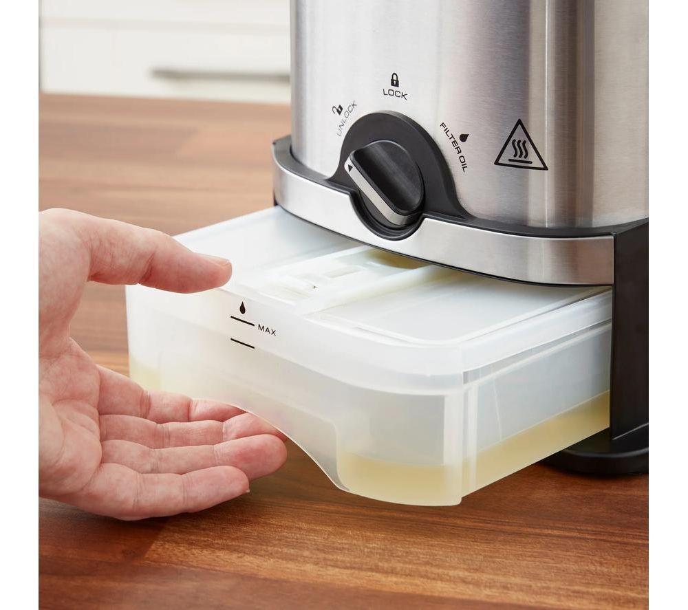 Freidora MORPHY RICHARDS Filter Pro 482001 - Negro y plateado
