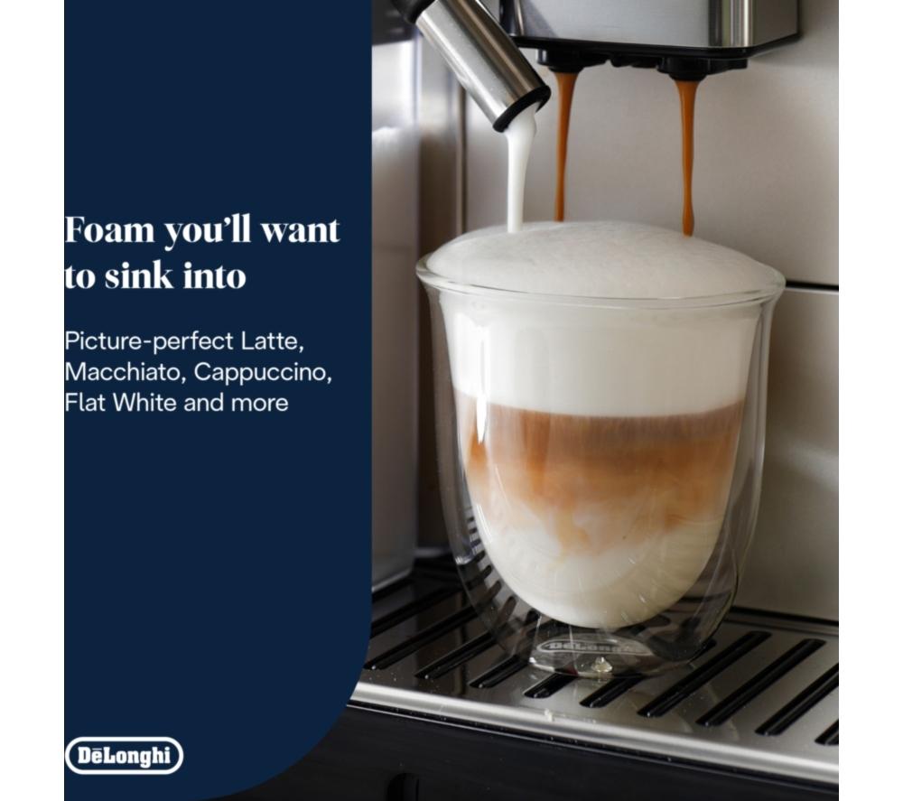 DELONGHI Prima Donna Aromatic ECAM630.75.TSM Smart Bean to Cup Coffee Machine - Silver