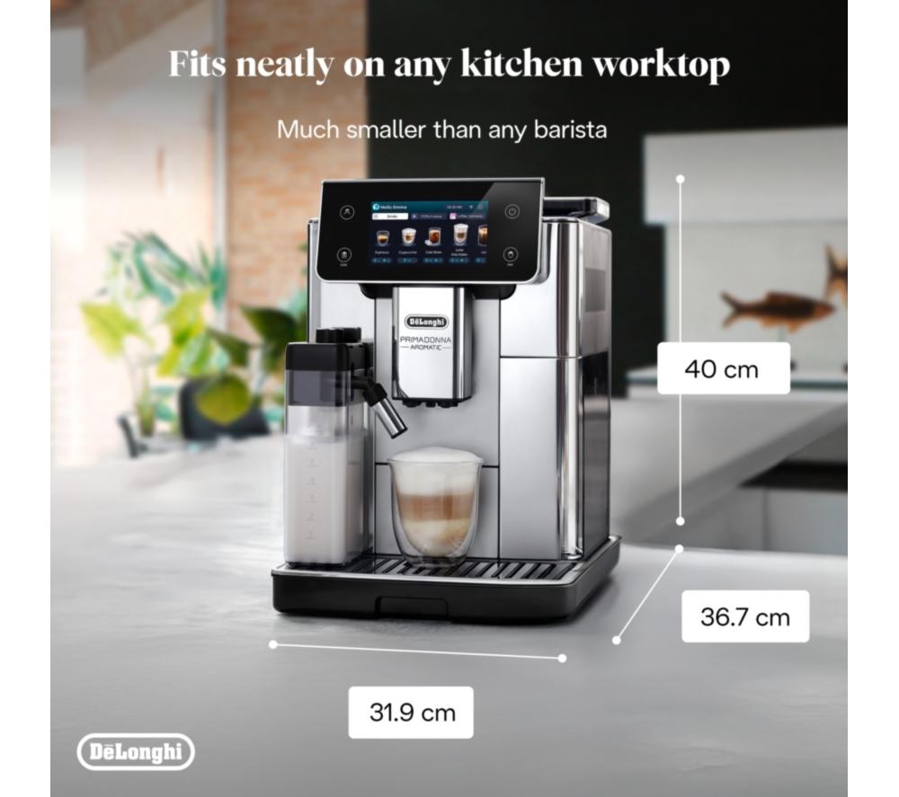 DELONGHI Prima Donna Aromatic ECAM630.75.TSM Smart Bean to Cup Coffee Machine - Silver