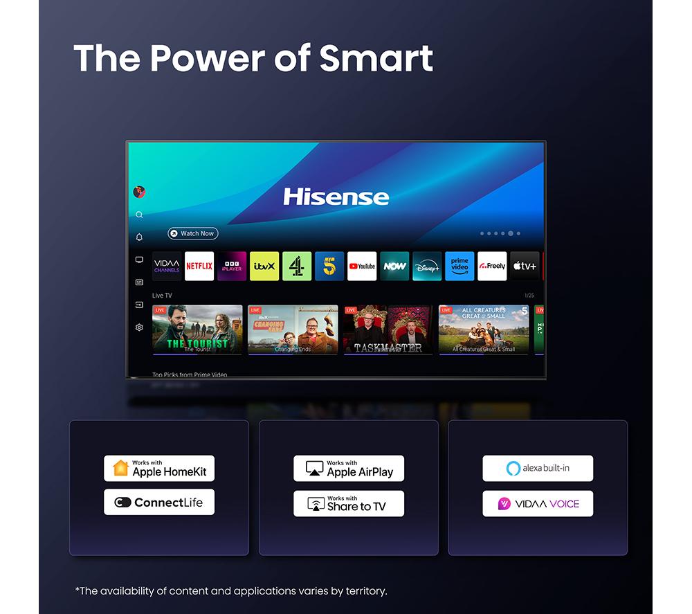 HISENSE E7Q PRO 55" QLED 4K HDR Smart TV with Freely - 55E7QTUK PRO