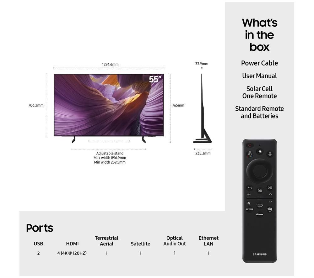 SAMSUNG S85F 55" OLED 4K Vision AI Smart TV 2025 - QE55S85F