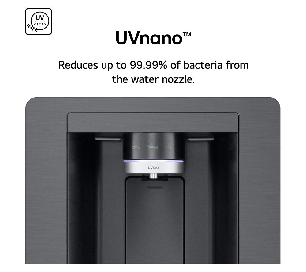 Frigorífico americano inteligente LG NatureFRESH GMF960EV4E - Essence Black Steel