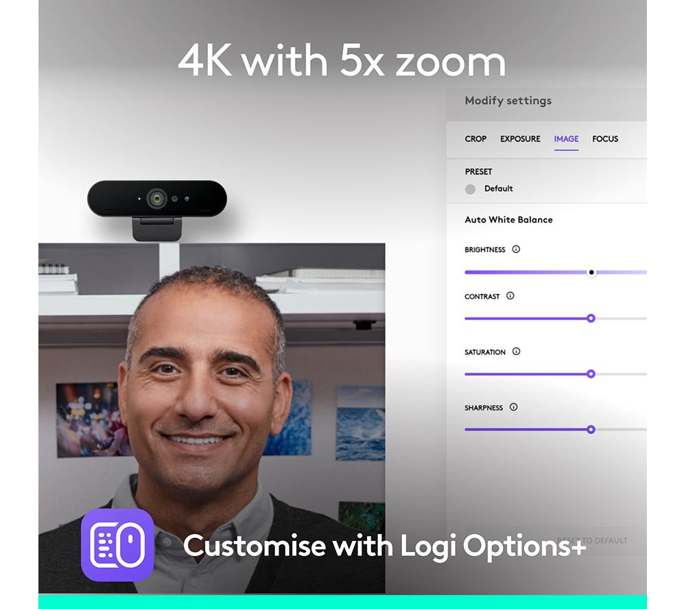 LOGITECH Brio 4K Ultra HD Webcam - Graphite