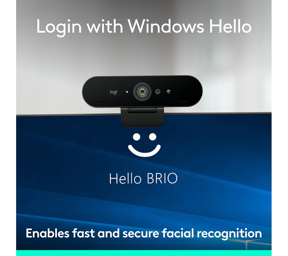 LOGITECH Brio 4K Ultra HD Webcam - Graphite