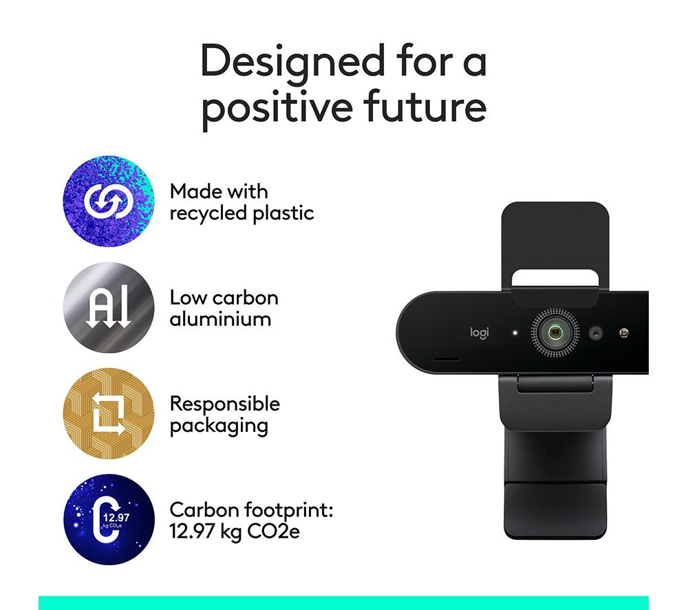 LOGITECH Brio 4K Ultra HD Webcam - Graphite
