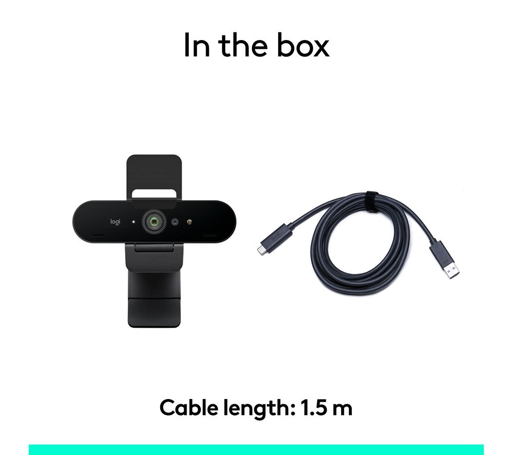 LOGITECH Brio 4K Ultra HD Webcam - Graphite