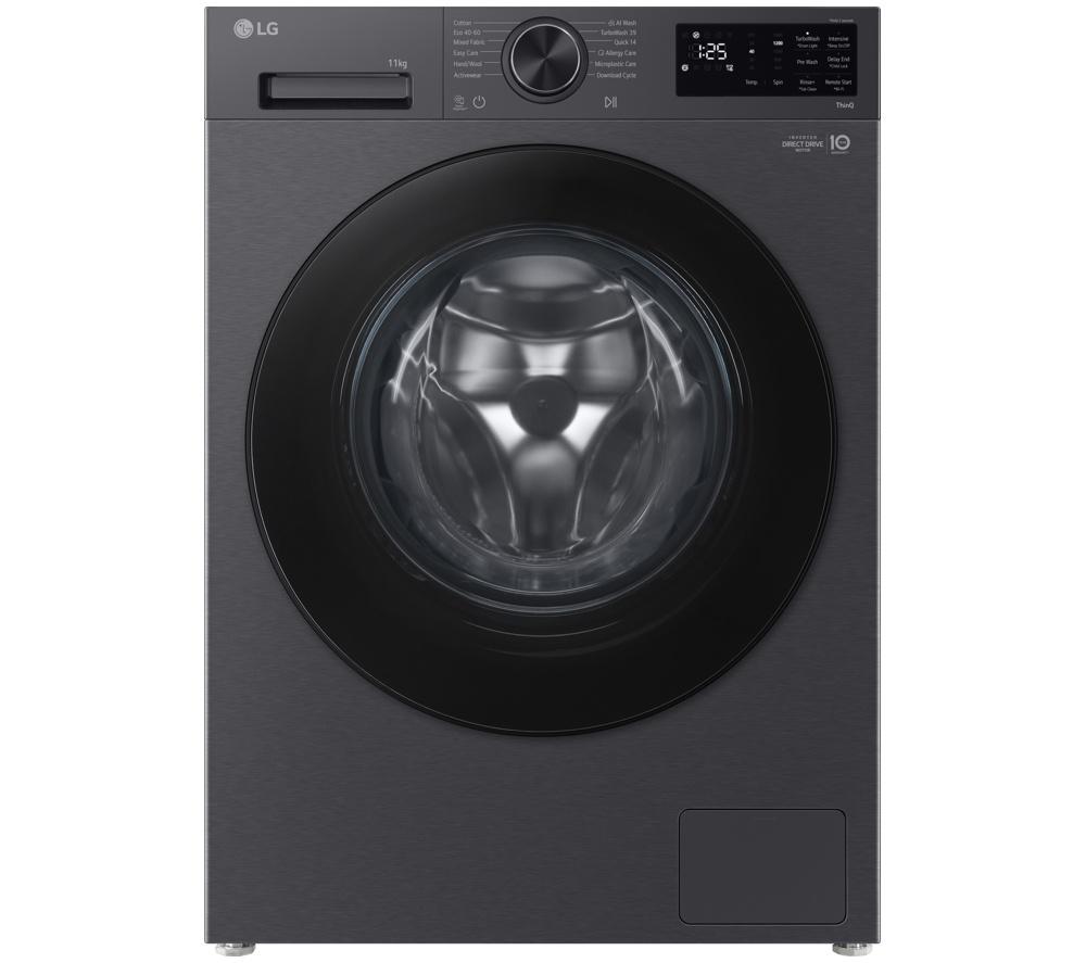 LG Series 5 AI Direct Drive F4X5011TBB 11 kg 1400 Spin Washing Machine - Graphite