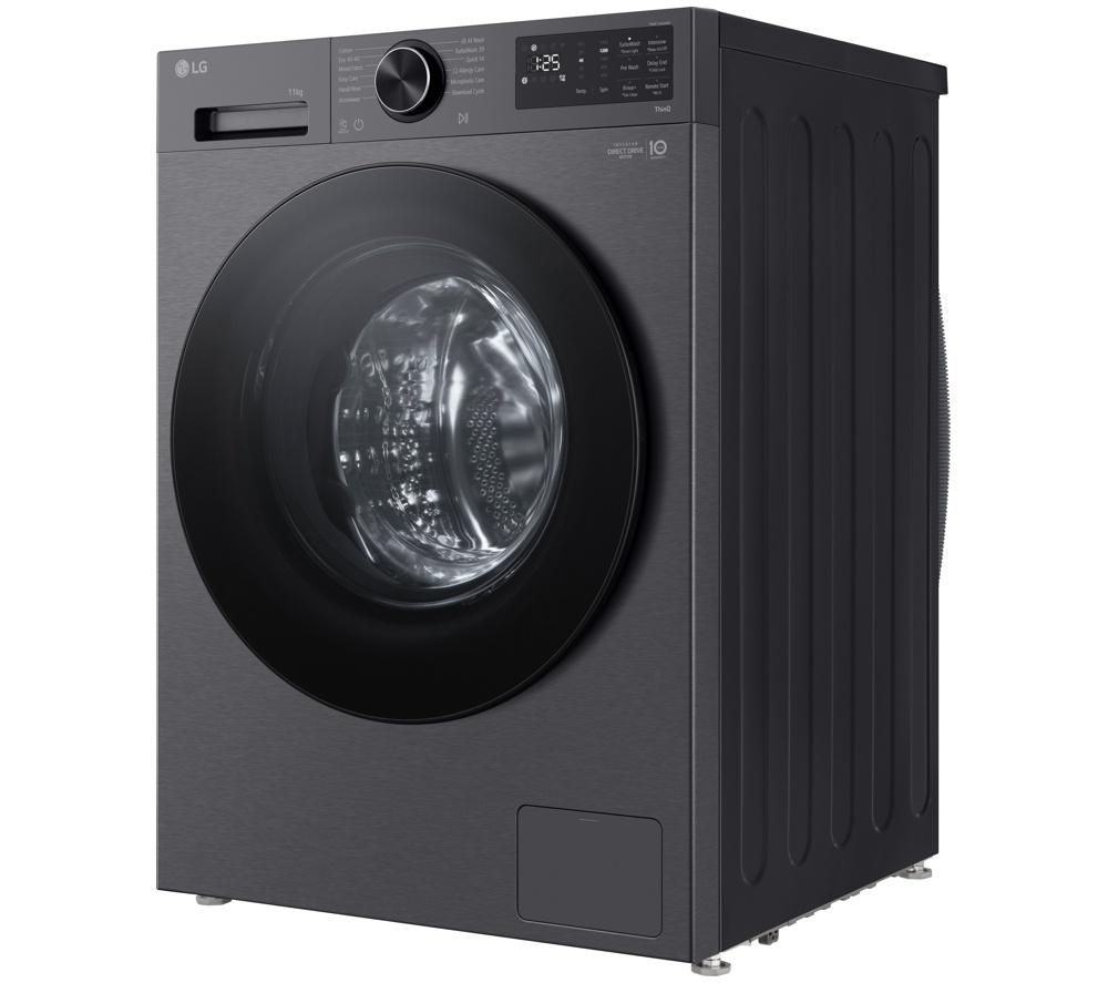 Lavadora de carga frontal LG Serie 5 AI Direct Drive F4X5011TBB, 11 kg, 1400 rpm, Grafito
