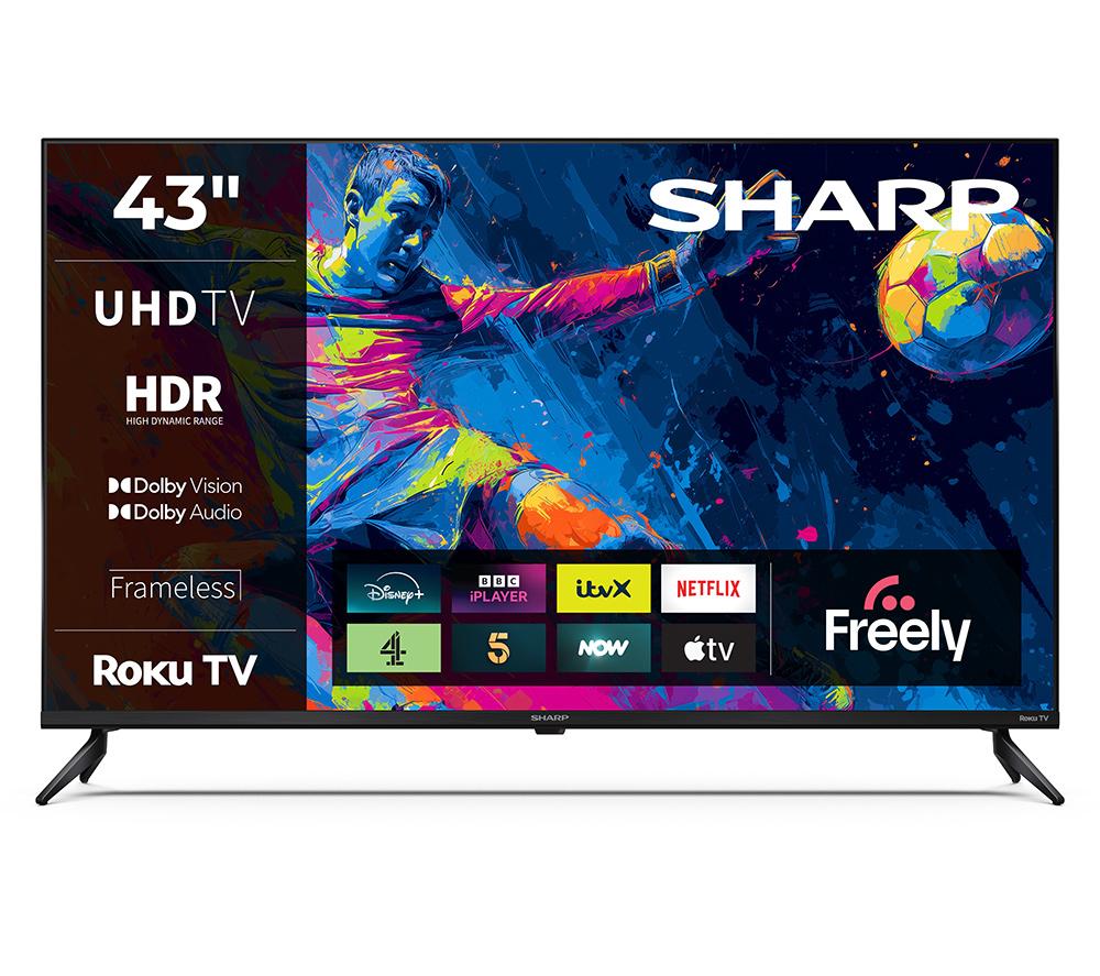 SHARP 4T-C43HJ4725K 43" Smart 4K Ultra HD HDR LED TV