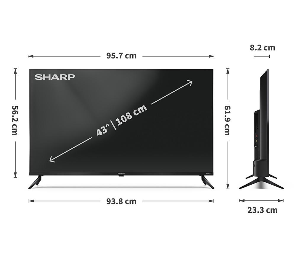 SHARP 4T-C43HJ4725K 43" Smart 4K Ultra HD HDR LED TV