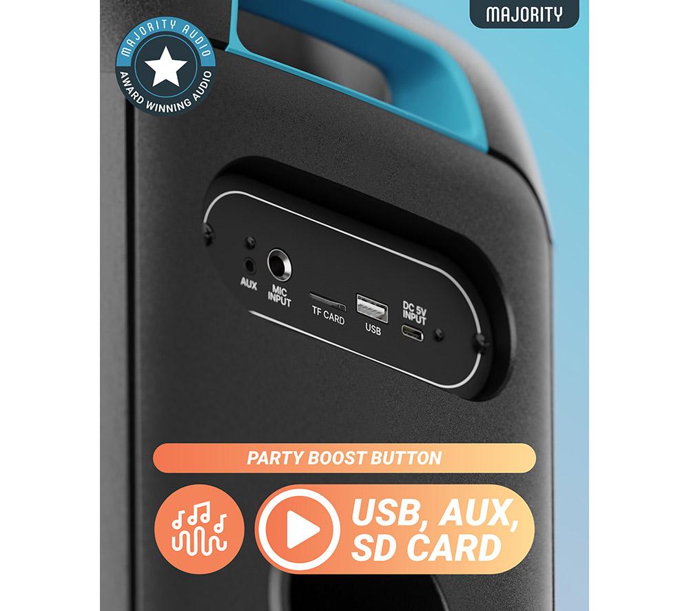 MAJORITY Pulse 1 Portable Bluetooth Megasound Party Speaker - Black