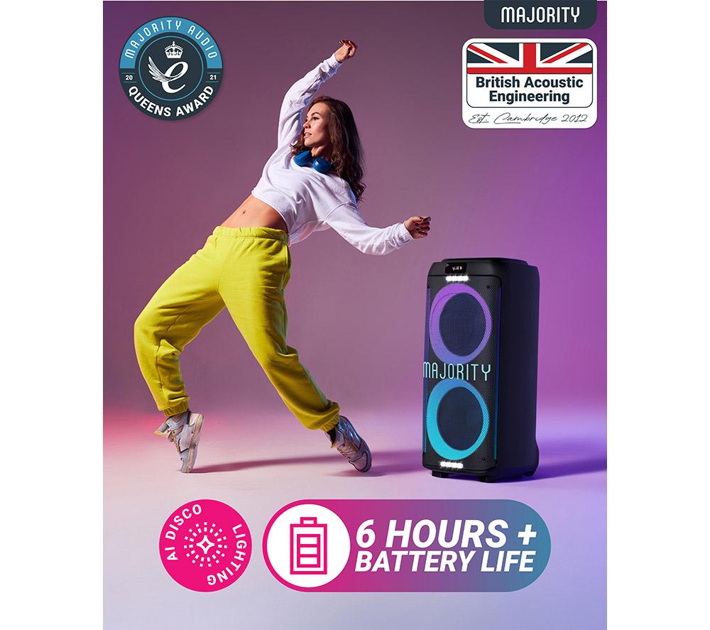 MAJORITY Pulse 4 Portable Bluetooth Megasound Party Speaker - Black