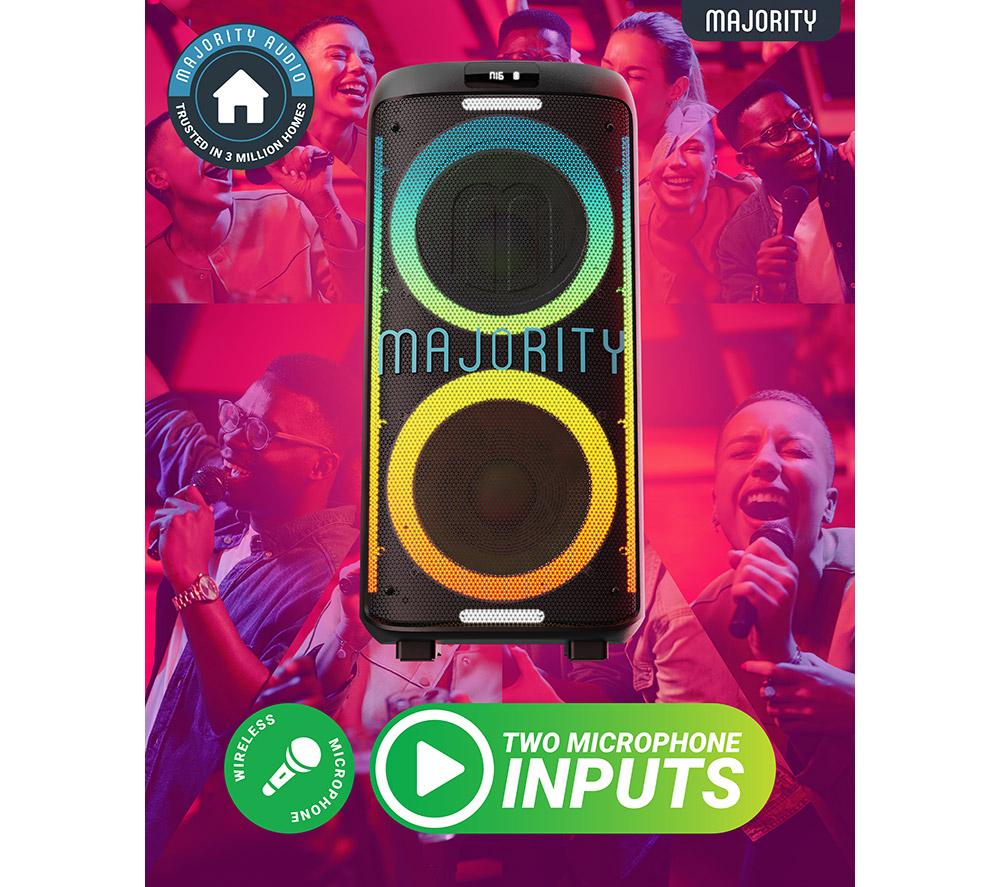 MAJORITY Pulse 4 Portable Bluetooth Megasound Party Speaker - Black