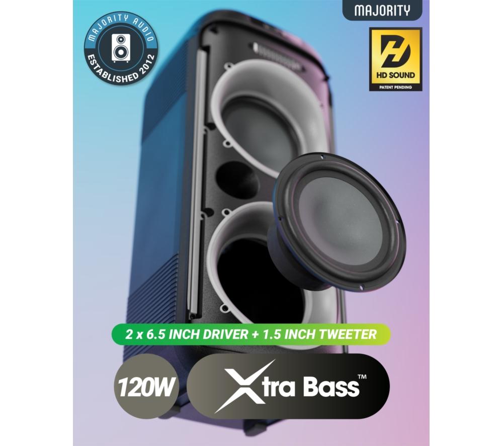 Altavoz Portátil para Fiestas Bluetooth Megasound MAJORITY Pulse 2 - Negro