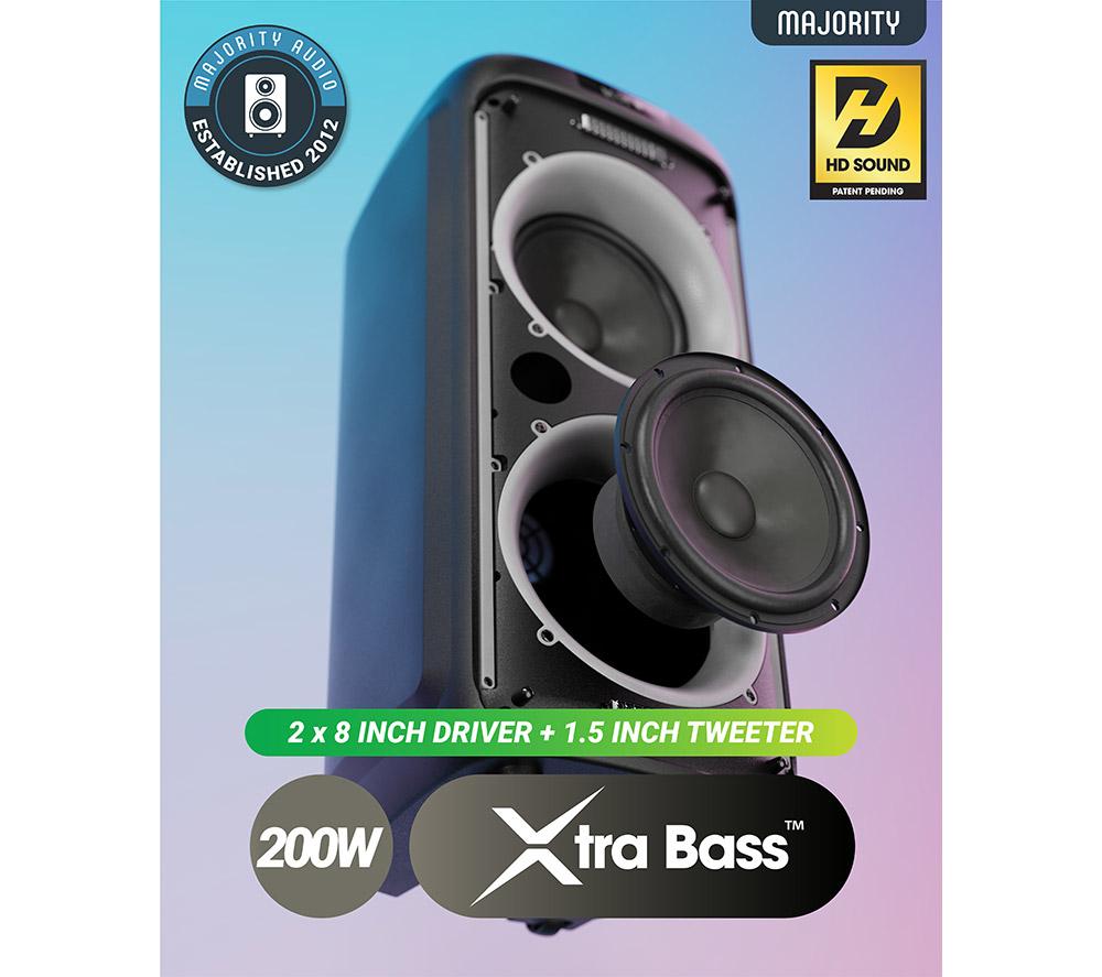MAJORITY Pulse 3 Portable Bluetooth Megasound Party Speaker - Black