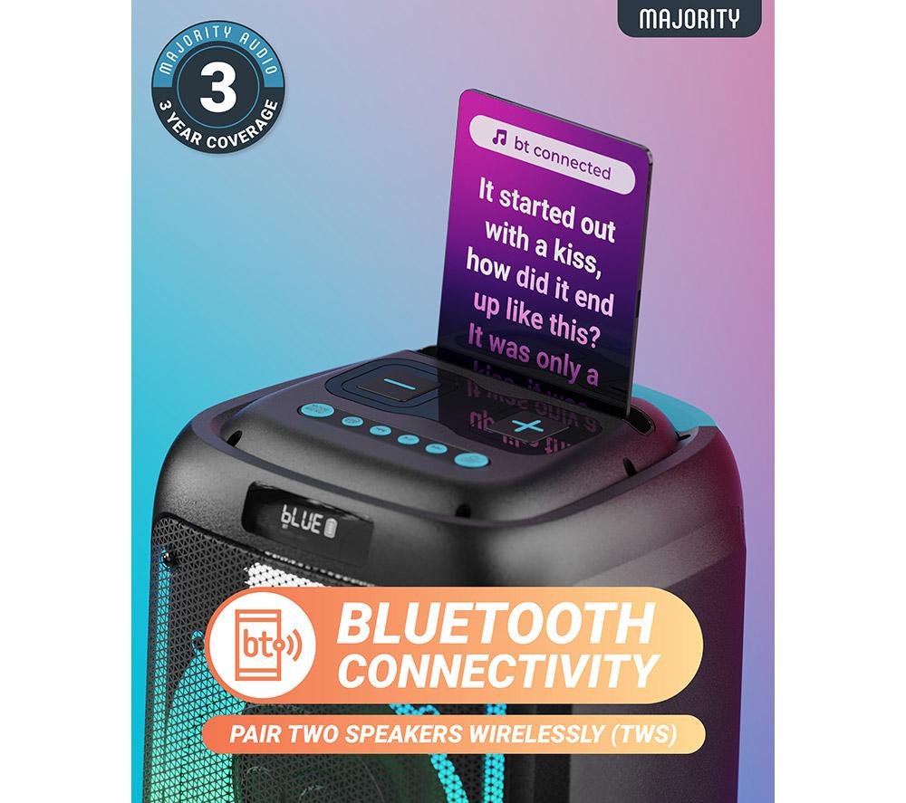 MAJORITY Pulse 3 Portable Bluetooth Megasound Party Speaker - Black