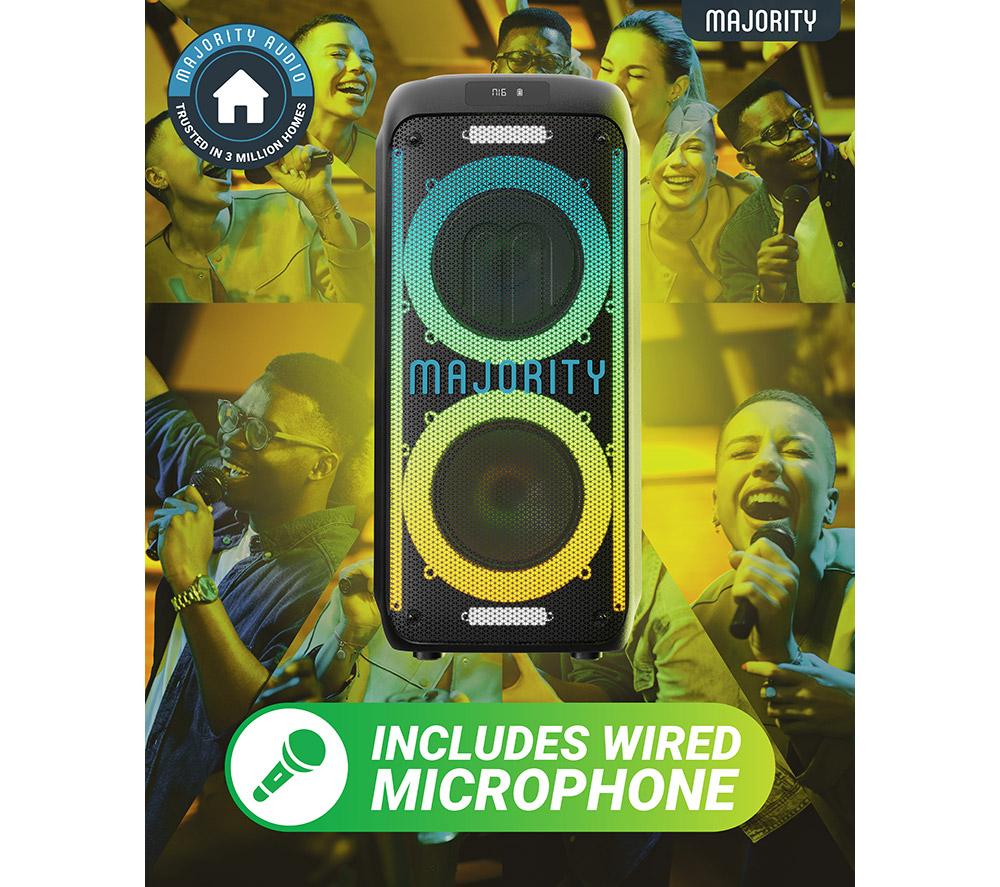 MAJORITY Pulse 3 Portable Bluetooth Megasound Party Speaker - Black