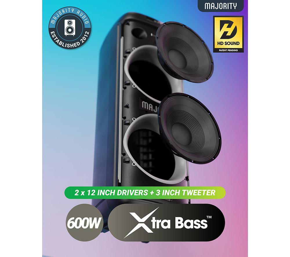 MAJORITY Pulse 5 Portable Bluetooth Megasound Party Speaker - Black