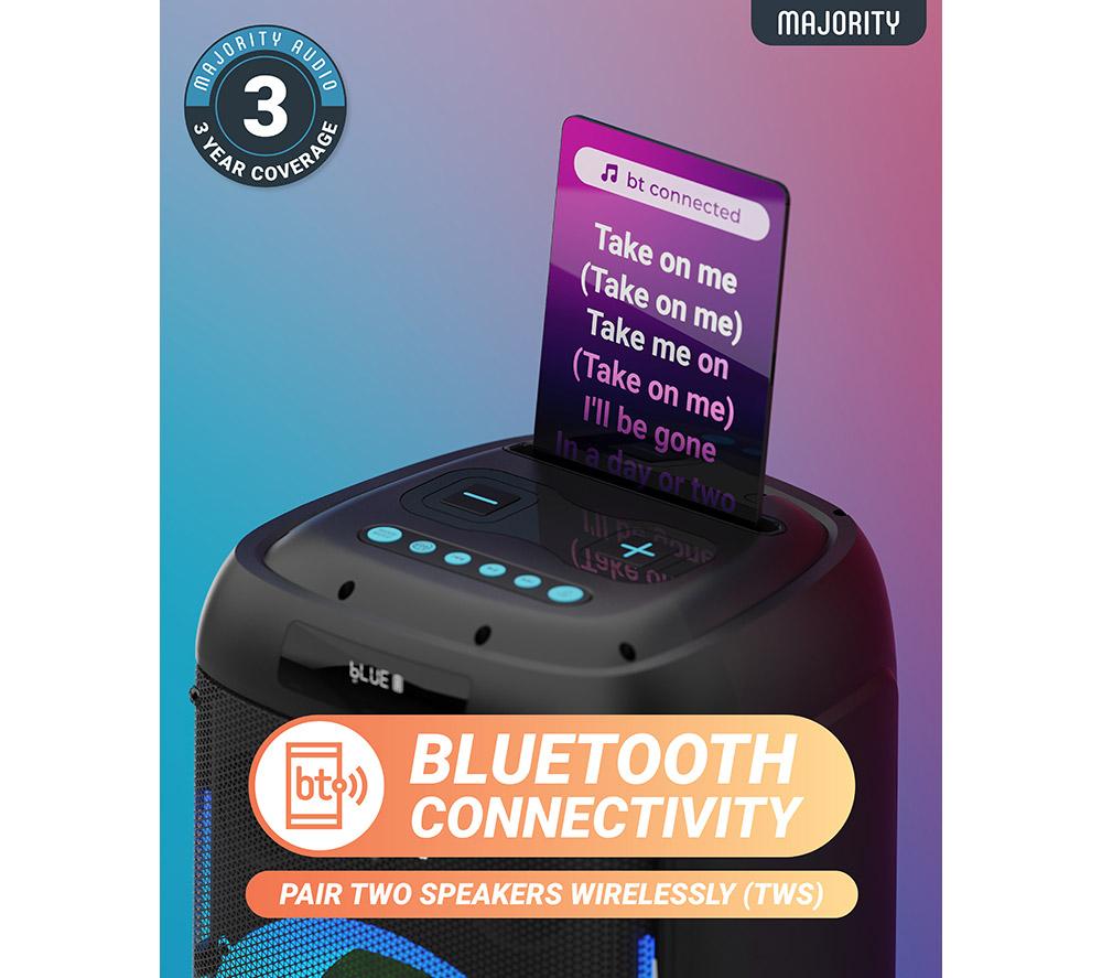 MAJORITY Pulse 5 Portable Bluetooth Megasound Party Speaker - Black