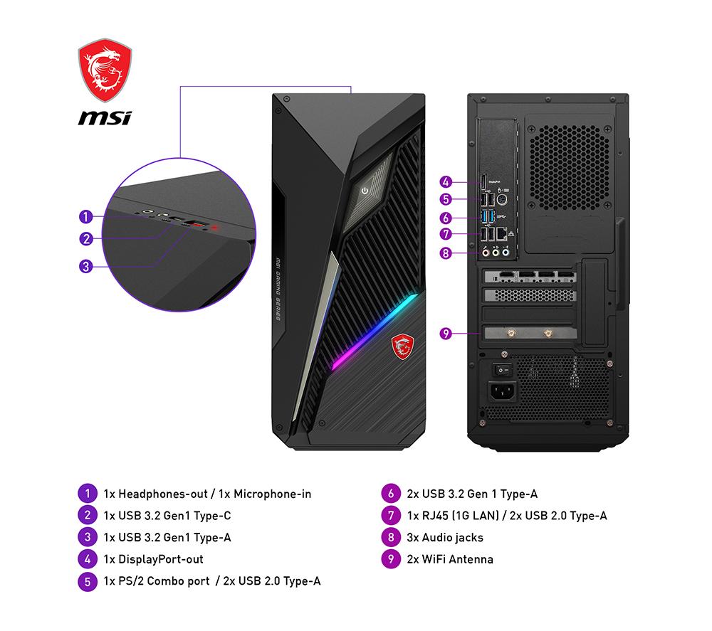PC Gaming MSI MAG Infinite S3 - Intel® Core™ i7, RTX 5060 Ti, SSD de 1 TB