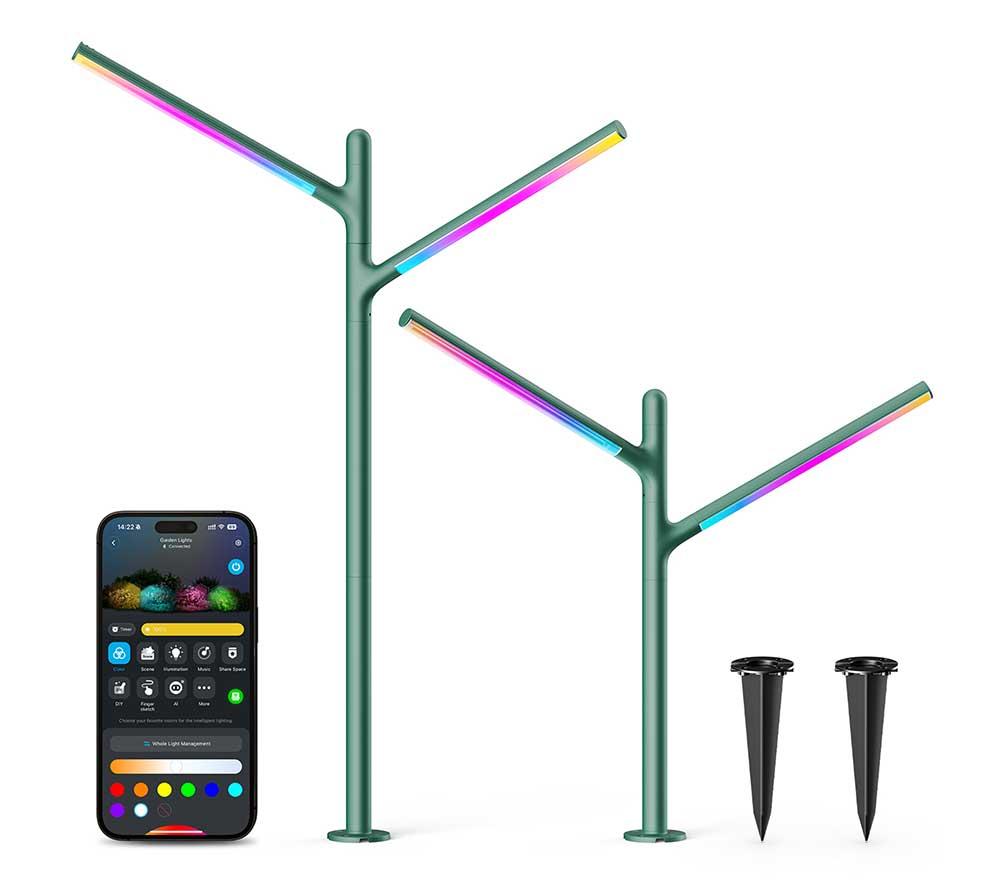 GOVEE H7086 Smart Outdoor Garden Lights - Pack of 2