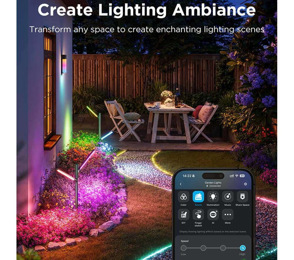 GOVEE H7086 Smart Outdoor Garden Lights - Pack of 2