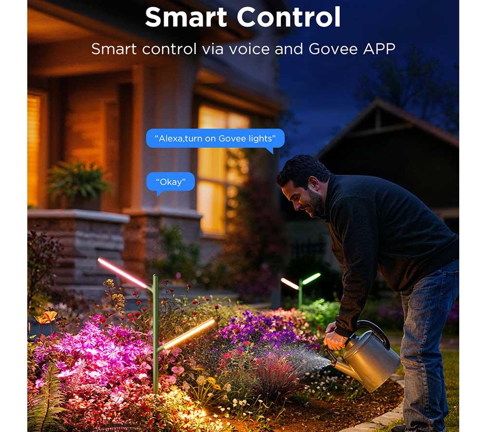 GOVEE H7086 Smart Outdoor Garden Lights - Pack of 2